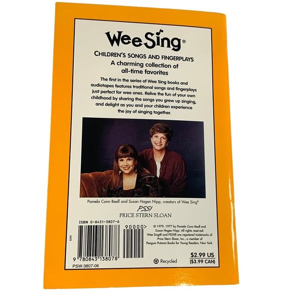 Vintage 1980s Wee Sing Children's Songs Fingerplays Songbook Price Stern Sloan - Picture 7 of 8